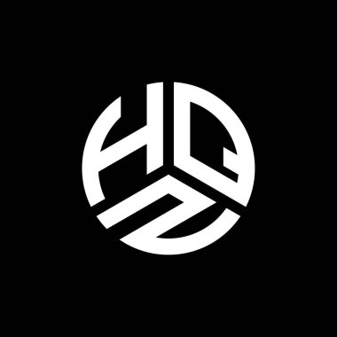 Beyaz arkaplanda HQZ harf logosu tasarımı. HQZ yaratıcı harflerin baş harfleri logo kavramı. HQZ harf tasarımı.