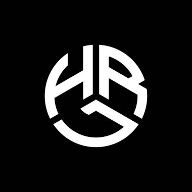 Beyaz arka planda HRL harf logosu tasarımı. HRL yaratıcı harflerin baş harfleri logo kavramı. HRL harf tasarımı.