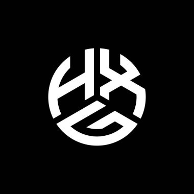 Beyaz arkaplanda HXG harf logosu tasarımı. HXG yaratıcı harflerin baş harfleri logo kavramı. HXG harf tasarımı.