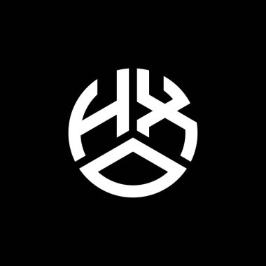 Beyaz arka planda HXO harf logosu tasarımı. HXO yaratıcı harflerin baş harfleri logo kavramı. HXO harf tasarımı.
