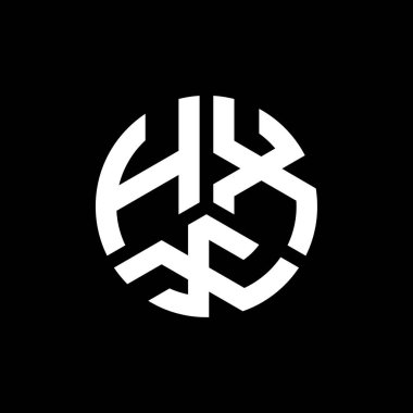 Beyaz arka planda HXX harfli logo tasarımı. HXX yaratıcı harflerin baş harfleri logo kavramı. HXX harf tasarımı.
