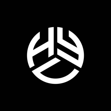 Beyaz arka planda HYV harf logosu tasarımı. HYV yaratıcı harflerin baş harfleri logo kavramı. HYV harf tasarımı.