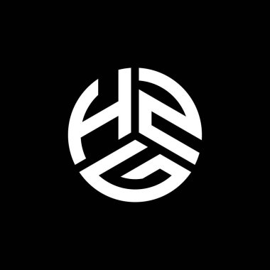 Beyaz arka planda HZG harf logosu tasarımı. HZG yaratıcı harflerin baş harfleri logo kavramı. HZG harf tasarımı.