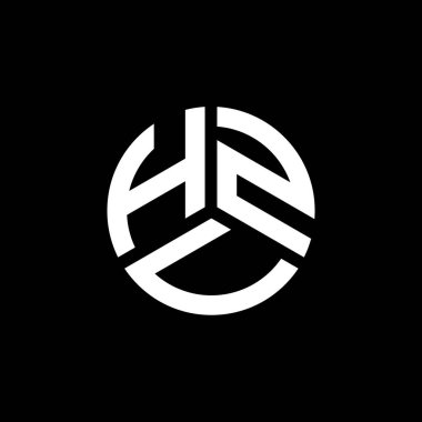 Beyaz arka planda HZV harf logosu tasarımı. HZV yaratıcı harflerin baş harfleri logo kavramı. HZV harf tasarımı.