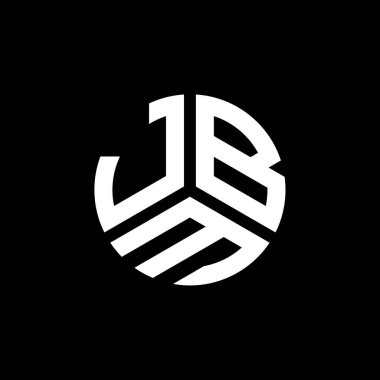 Siyah arka planda JBM harfi logo tasarımı. JBM yaratıcı harflerin baş harfleri logo kavramı. JBM harf tasarımı.