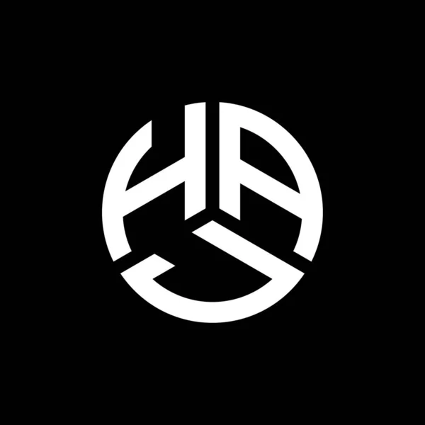 Beyaz Arka Planda Haj Harf Logosu Tasarımı Haj Yaratıcı Harf — Stok Vektör