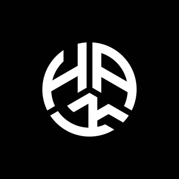Hak Brev Logotyp Design Vit Bakgrund Hak Kreativa Initialer Brev — Stock vektor