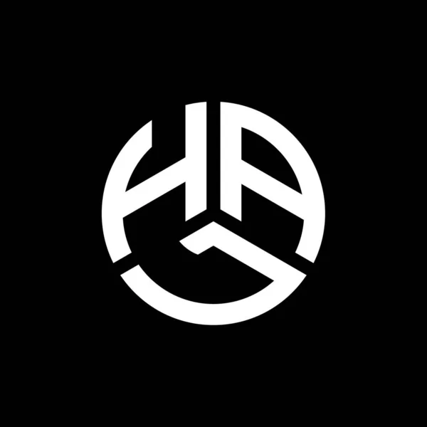 Hal Buchstabe Logo Design Auf Weißem Hintergrund Hal Kreative Initialen — Stockvektor