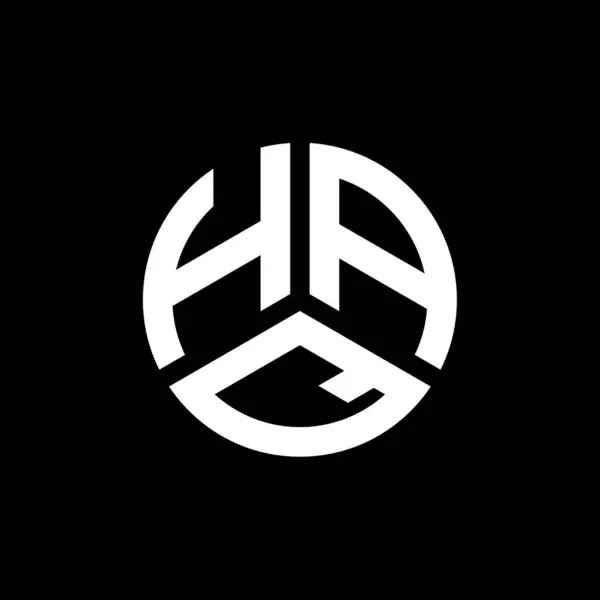 Beyaz Arka Planda Haq Harfi Logo Tasarımı Haq Yaratıcı Harflerin — Stok Vektör