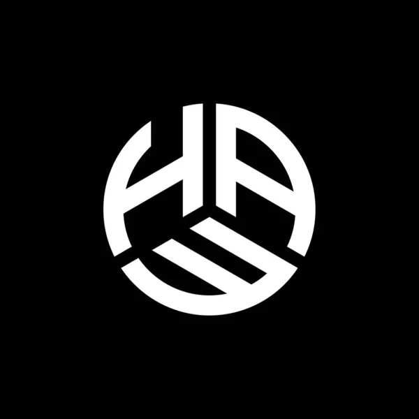 白い背景にHawの手紙のロゴデザイン 創造的なイニシャルの手紙のロゴの概念を持ちなさい Haw手紙デザイン — ストックベクタ