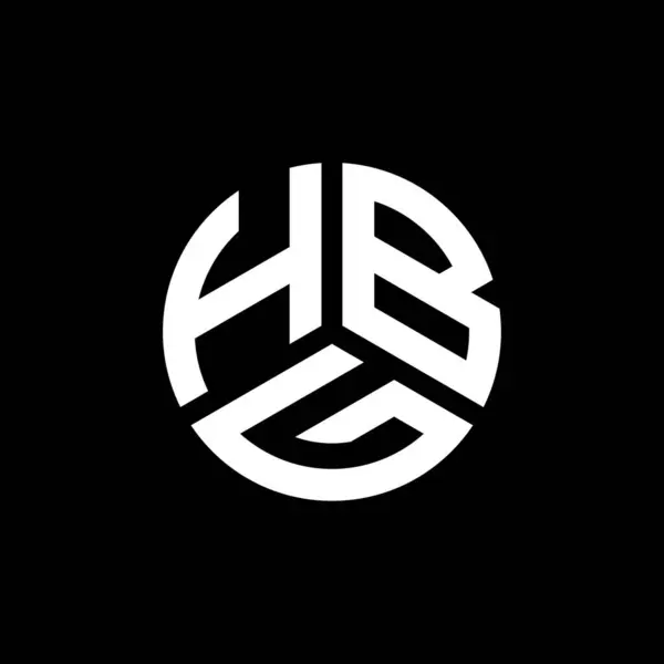 Hbg Письмо Дизайн Логотипа Белом Фоне Креативные Инициалы Буквы Логотипа — стоковый вектор