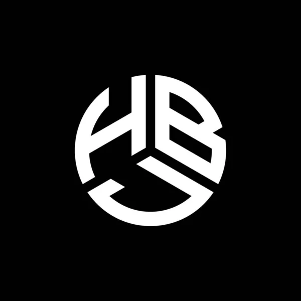 Hbj Письмо Дизайн Логотипа Белом Фоне Творческие Инициалы Буквы Логотип — стоковый вектор