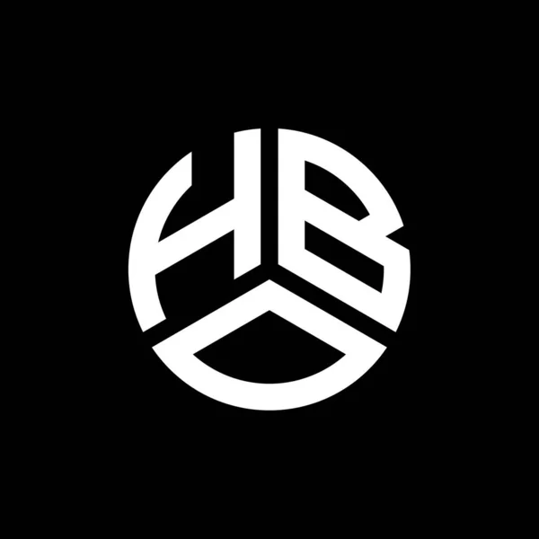 Hbo Письмо Дизайн Логотипа Белом Фоне Креативные Инициалы Буквенно Логотипная — стоковый вектор