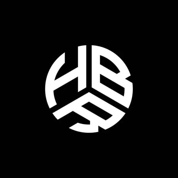 Hbr Письмо Дизайн Логотипа Белом Фоне Творческие Инициалы Буквенно Логотипная — стоковый вектор