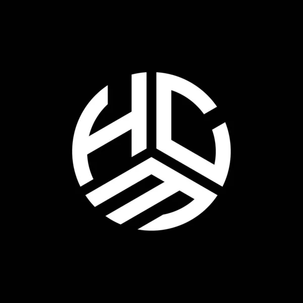 Hcm Brev Logotyp Design Vit Bakgrund Hcm Kreativa Initialer Brev — Stock vektor