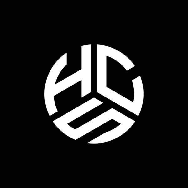 Hcs Bokstav Logotyp Design Vit Bakgrund Hcs Kreativa Initialer Brev — Stock vektor