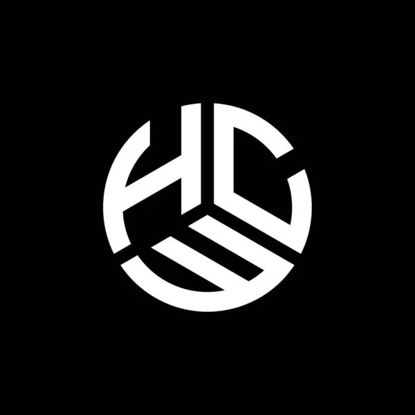 Hcw Brev Logotyp Design Vit Bakgrund Hcw Kreativa Initialer Brev — Stock vektor