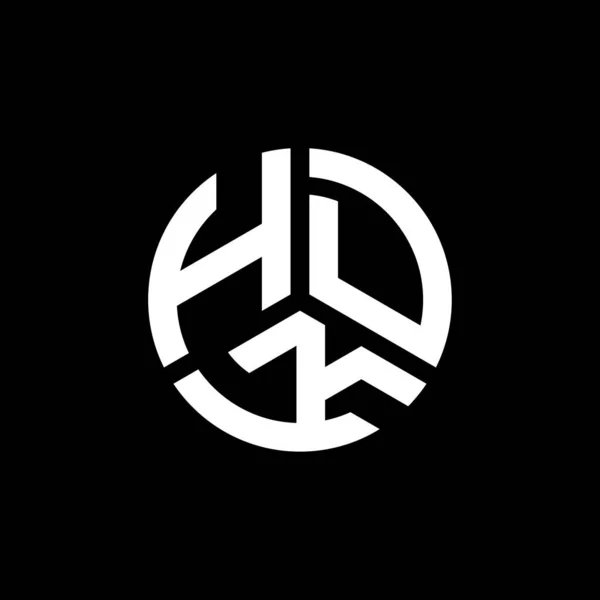 Hdk Letter Logo Design White Background Hdk Creative Initials Letter — Stock Vector