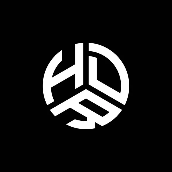 Дизайн Логотипу Літери Hdr Білому Тлі Творчі Ініціали Hdr Концепція — стоковий вектор