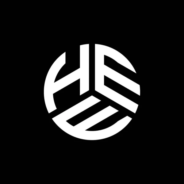 Hee Brev Logotyp Design Vit Bakgrund Hee Kreativa Initialer Brev — Stock vektor