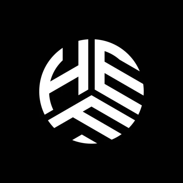 Hef Letter Logo Design White Background Hef Creative Initials Letter — Stock Vector