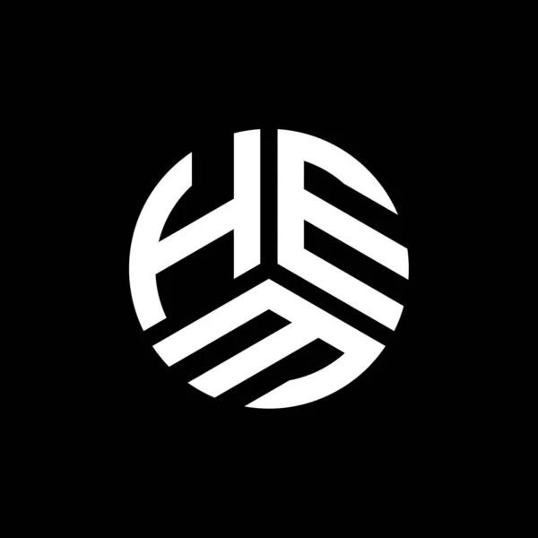 Beyaz Arka Planda Hem Harf Logosu Tasarımı Hem Yaratıcı Harfler — Stok Vektör