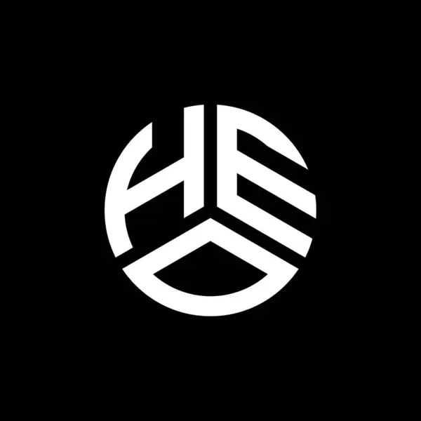 Heo Logo Witte Achtergrond Heo Creatieve Initialen Letter Logo Concept — Stockvector