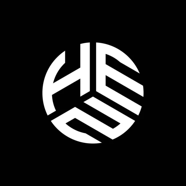 Diseño Del Logotipo Letra Hen Sobre Fondo Blanco Hen Iniciales — Vector de stock