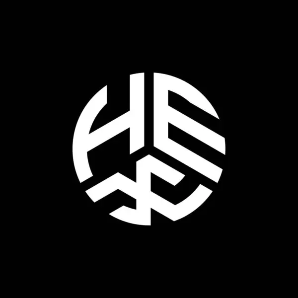 Hex Design Logotipo Carta Fundo Branco Hex Iniciais Criativas Conceito — Vetor de Stock