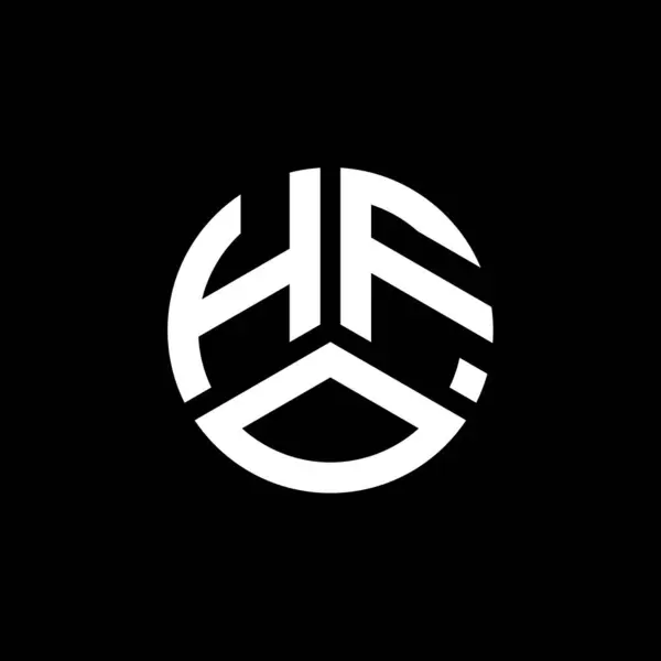 Diseño Del Logotipo Letra Hfo Sobre Fondo Blanco Hfo Iniciales — Archivo Imágenes Vectoriales
