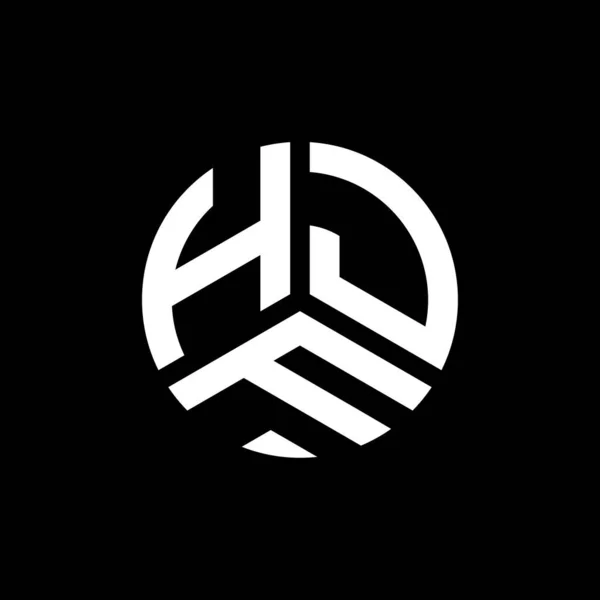 Beyaz Arka Planda Hjf Harf Logosu Tasarımı Hjf Yaratıcı Harflerin — Stok Vektör