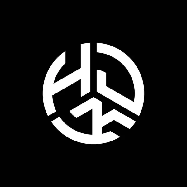 Σχεδιασμός Λογότυπου Γραμμάτων Hjk Λευκό Φόντο Hjk Δημιουργική Αρχικά Γράμμα — Διανυσματικό Αρχείο