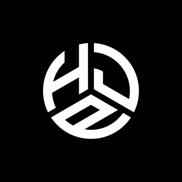 Beyaz Arka Planda Hjp Harf Logosu Tasarımı Hjp Yaratıcı Harflerin — Stok Vektör