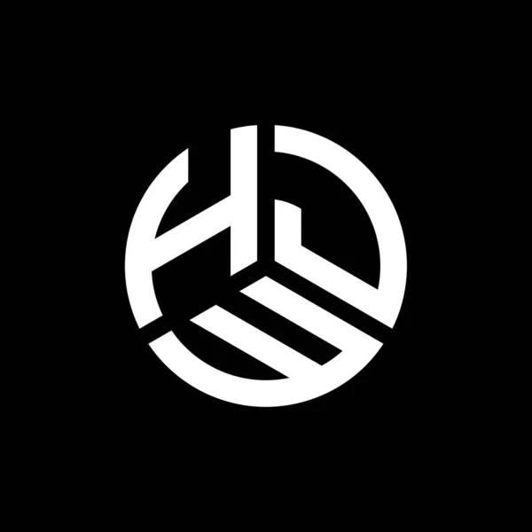 Beyaz Arka Planda Hjw Harf Logosu Tasarımı Hjw Yaratıcı Harflerin — Stok Vektör