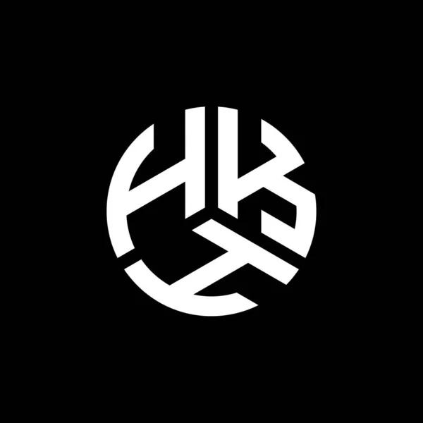 Hkh Diseño Del Logotipo Letra Sobre Fondo Blanco Hkh Iniciales — Vector de stock