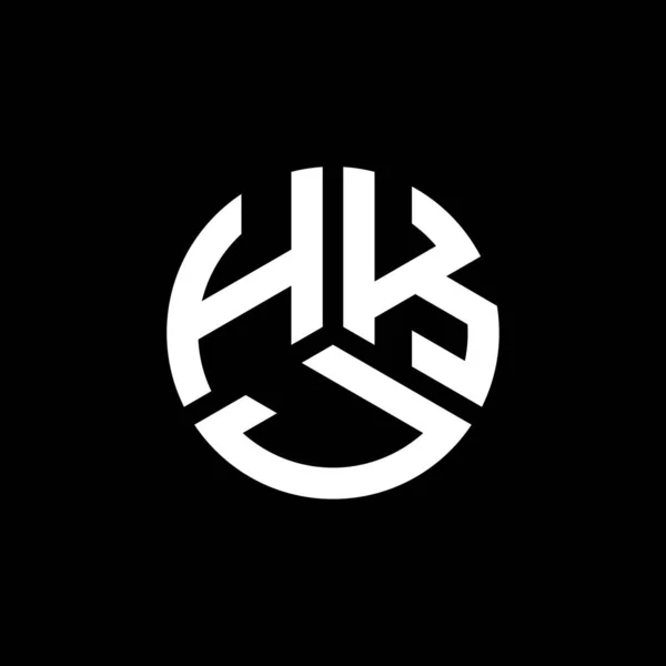 Hkj Diseño Del Logotipo Letra Sobre Fondo Blanco Hkj Iniciales — Vector de stock