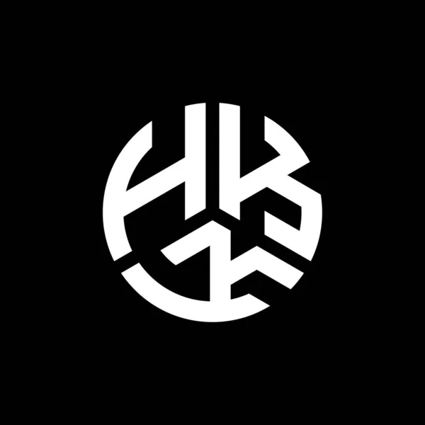 Hkk Diseño Del Logotipo Letra Sobre Fondo Blanco Hkk Iniciales — Vector de stock