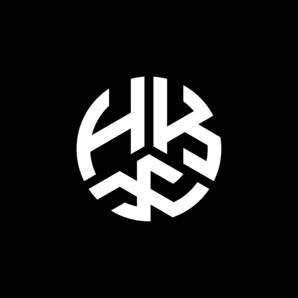 Hkx Diseño Del Logotipo Letra Sobre Fondo Blanco Hkx Iniciales — Vector de stock