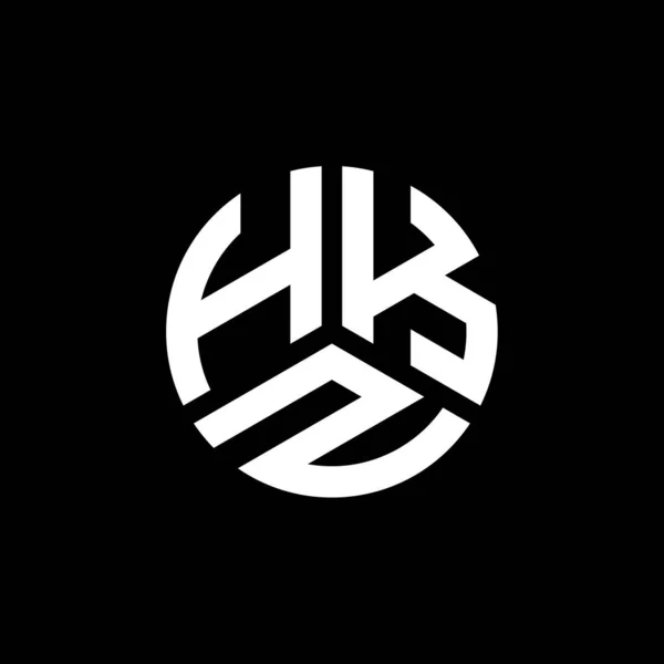 Diseño Del Logotipo Letra Hkz Sobre Fondo Blanco Hkz Iniciales — Vector de stock