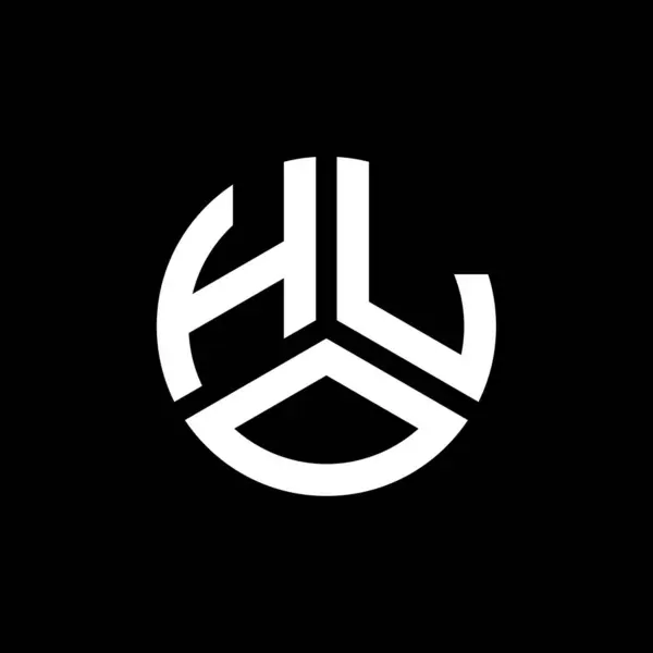 白い背景にHlo文字のロゴデザイン Hloクリエイティブイニシャルレターロゴコンセプト Hlo手紙デザイン — ストックベクタ