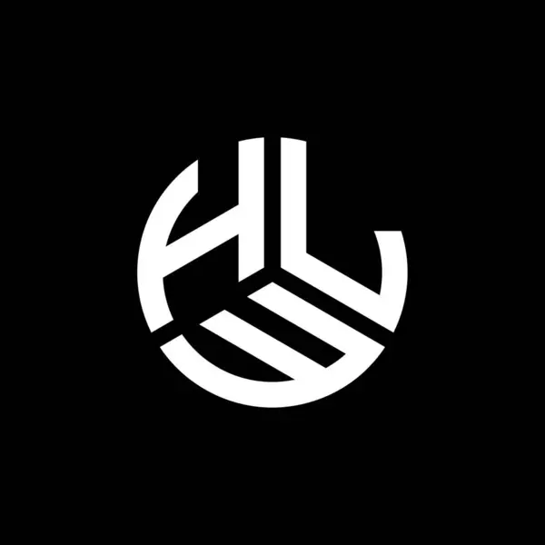 Hlw Logo Ontwerp Witte Achtergrond Hlw Creatieve Initialen Letter Logo — Stockvector
