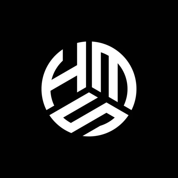 Hms Письмо Дизайн Логотипа Белом Фоне Креативные Инициалы Hms Буквенно — стоковый вектор