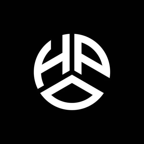 白い背景にHpoの手紙のロゴデザイン Hpoクリエイティブイニシャルレターロゴコンセプト Hpo手紙のデザイン — ストックベクタ