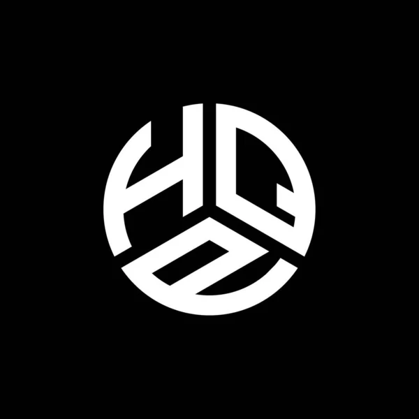 白を基調としたHqpレターロゴデザイン Hqpクリエイティブイニシャルレターロゴコンセプト Hqpレターデザイン — ストックベクタ