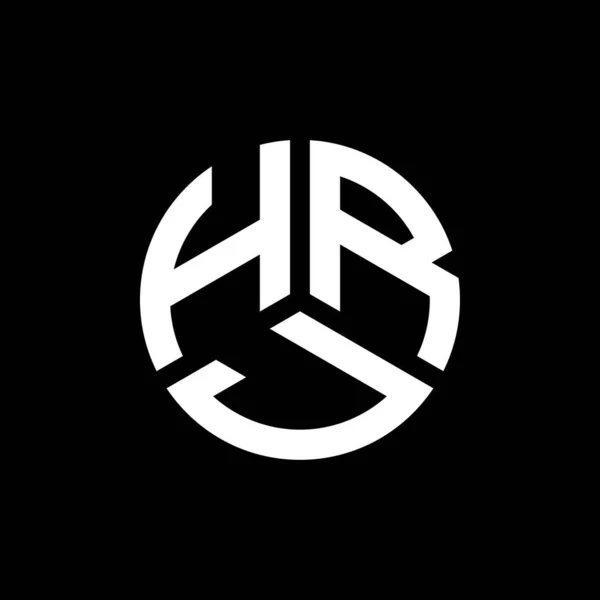 Hrj Brev Logotyp Design Vit Bakgrund Hrj Kreativa Initialer Brev — Stock vektor