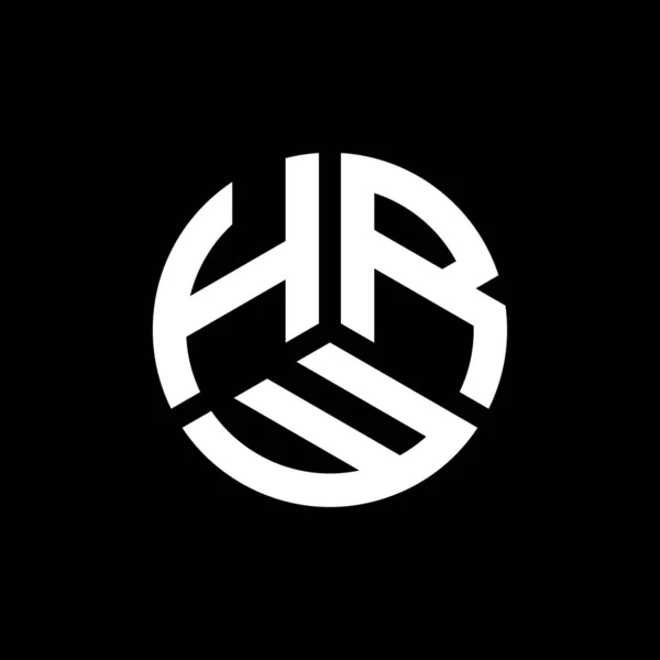 Hrw Brev Logotyp Design Vit Bakgrund Hrw Kreativa Initialer Brev — Stock vektor