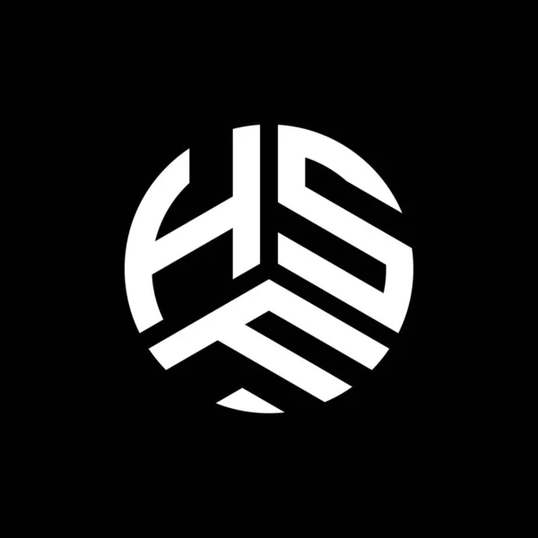 Design Logotipo Carta Hsf Fundo Branco Hsf Iniciais Criativas Conceito — Vetor de Stock