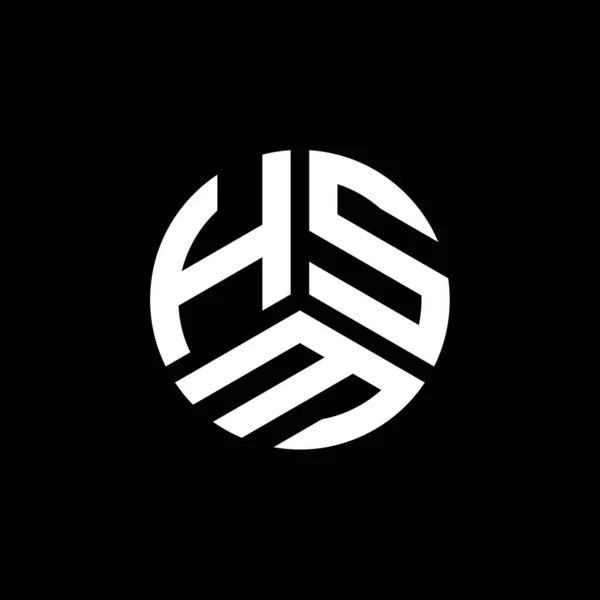 Hsm Письмо Дизайн Логотипа Белом Фоне Креативные Инициалы Hsm Буквенно — стоковый вектор