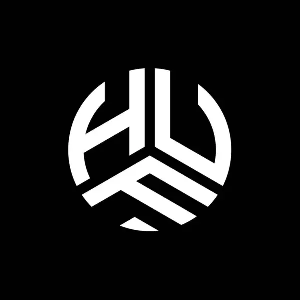Huf Letter Logo Ontwerp Witte Achtergrond Huf Creatieve Initialen Letter — Stockvector