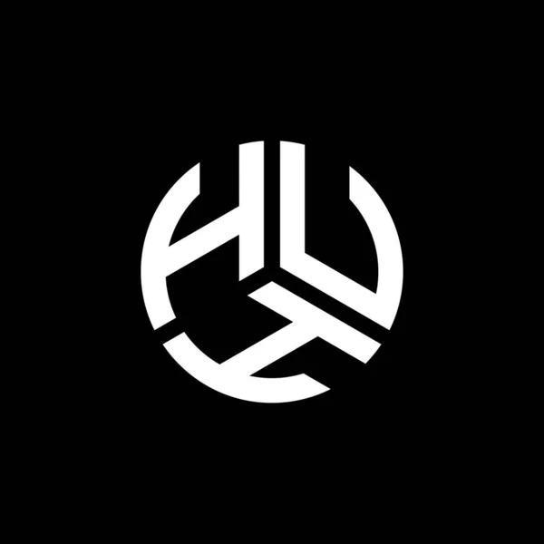 Huh Logo Ontwerp Witte Achtergrond Huh Creatieve Initialen Letter Logo — Stockvector